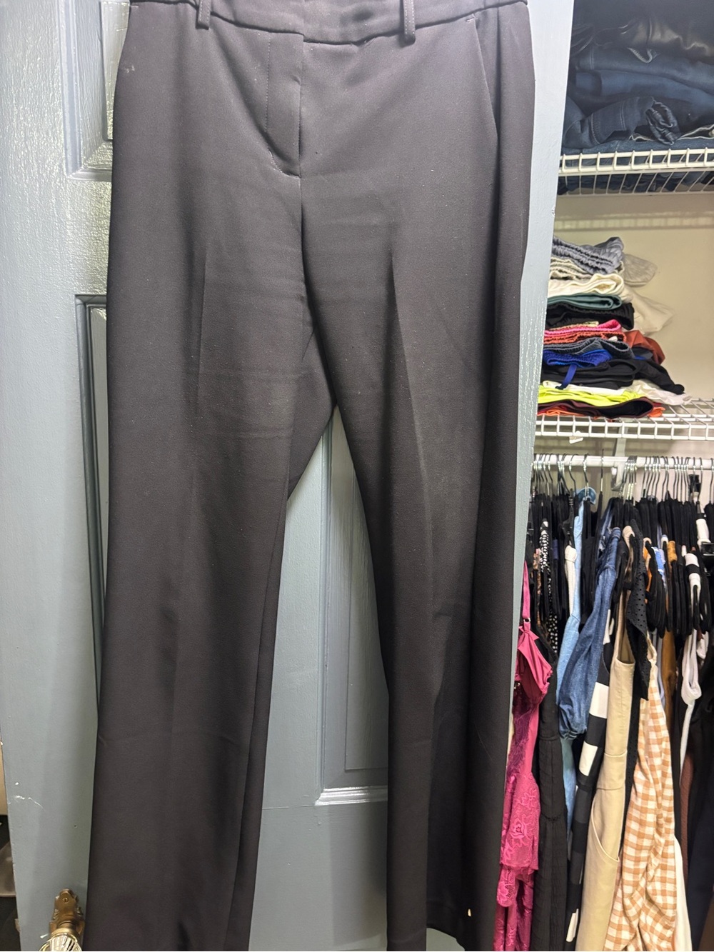 Express Black Straight-Leg Dress Pants